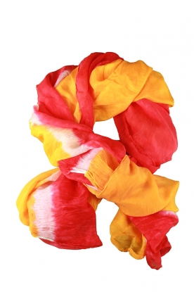 Silk pareo Artisan Dye | pink/orange