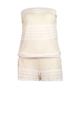 Strapless short jumpsuit Dunes | white/gold Strapless short jumpsuit Dunes | white/gold