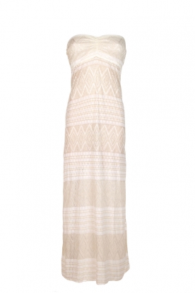 Strapless maxi dress Lauren | white/gold