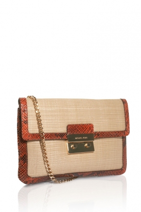 Michael Kors |  Leather Clutch Sloan | orange