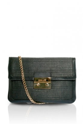 Leather clutch Sloan | black