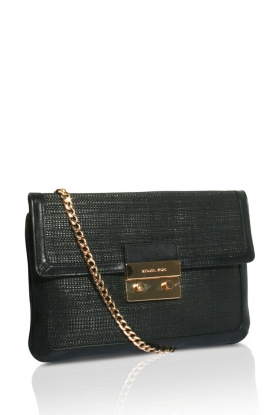 Michael Kors |  Leather clutch Sloan | black