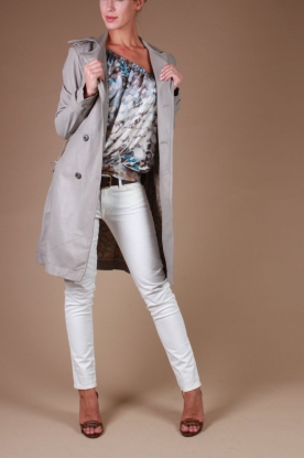 Patrizia Pepe |  Trenchcoat Rolling Stone | grey