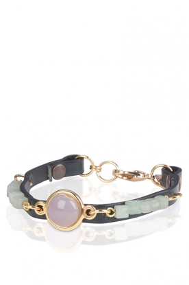 Leather bracelet Wallis | green Leather bracelet Wallis | green