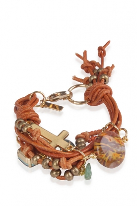 Leather bracelet Layo | orange