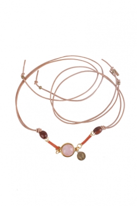 Necklace Freia | beige/orange