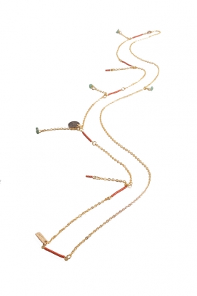 Necklace Jae | gold/red