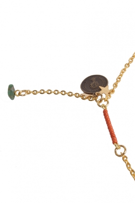 Mippies |  Necklace Jae | gold/red