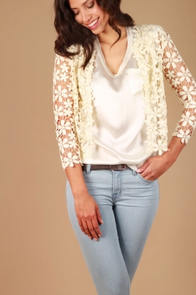 Hoss Intropia |  Lace cardigan Janet | ivory