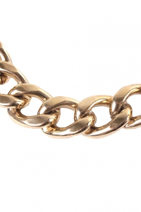 TOV ESSENTIALS |  Necklace Flat Gourmetl | light gold