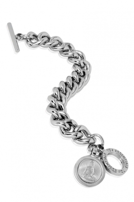 TOV ESSENTIALS |  Bracelet solochain Medaillon | silver/buddha