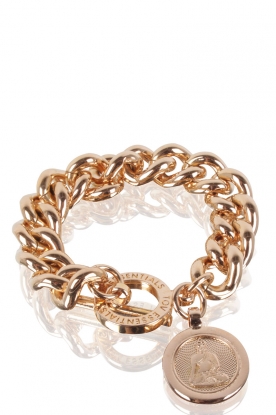 Bracelet solochain Medaillon | rose/buddha