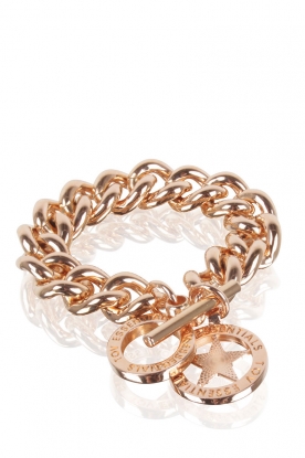 Bracelet solochain Medaillon | rose/star