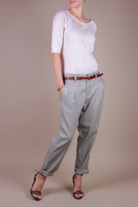 Acquaverde |  Linen Top Georgia | nude