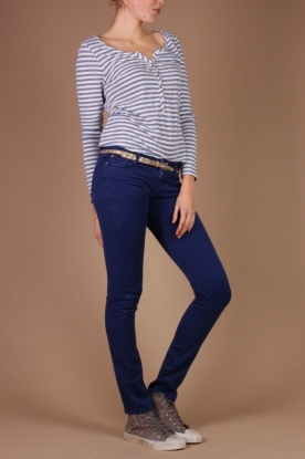  Striped Top long| blue/natural