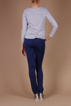  Striped Top long| blue/natural