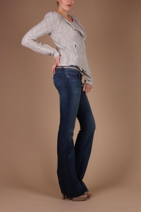  Cardigan diagonal zipper | grey