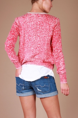  Cardigan Print | rood