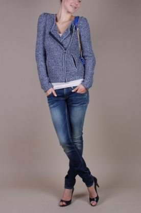 Set | Vest blauwe glitter | blauw | Cardigan blue glitter | blue