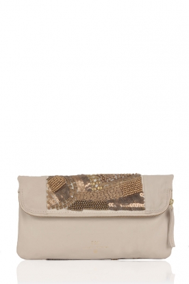 Leather clutch Psyche | gold