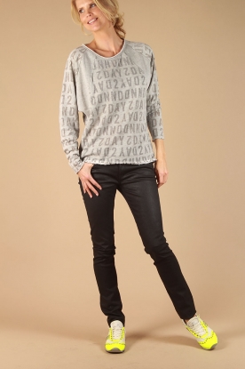 2ND DAY |  Blouse Logo Burn | grey melange