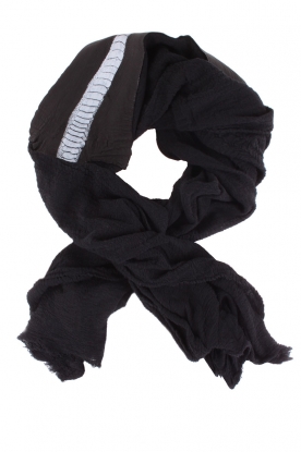 Scarf Giannutri ostrich leather| black