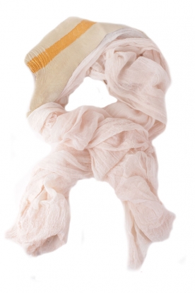 Scarf Giannutri with ostrich leather | soft pink