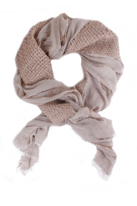 Scarf Volpego with leather | natural