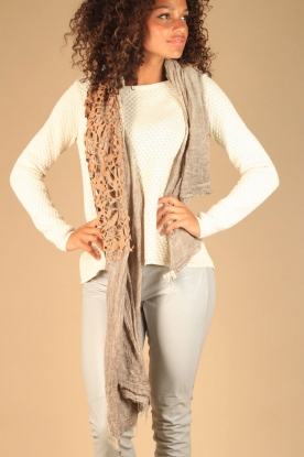 Claudio Cutuli |  Scarf Alicudi | light brown