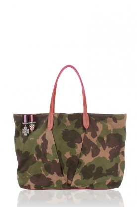 Leather shopper Cadauno | army green