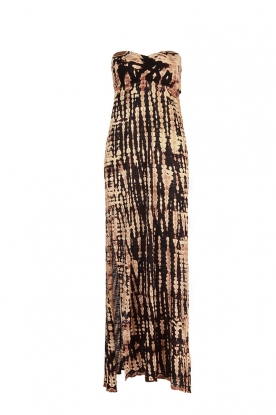 Strapless maxi dress Lauren | brown