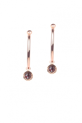  Earrings Creoles | ruby/rose