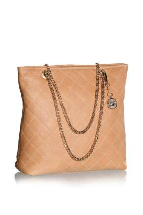 Quilted Shopper | camel