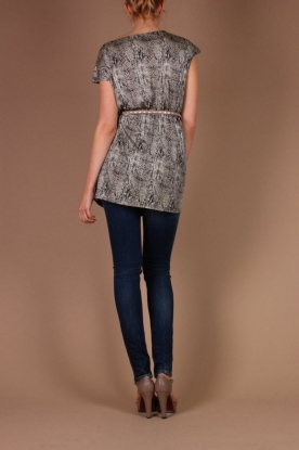  Silk Tunic dress Fay| cream/black