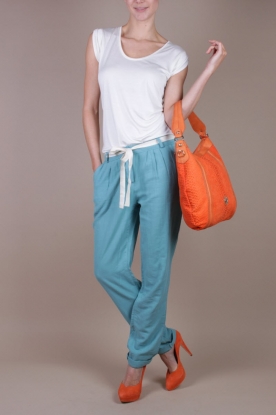 American Vintage |  Trousers Lea | blue/green