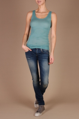 American Vintage | Singlet Muna | blauwgroen