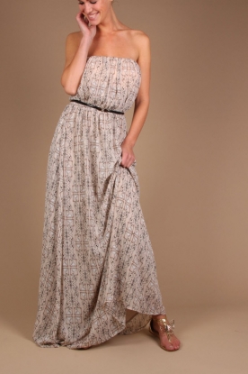 ELISABETTA FRANCHI |  Maxidress Swan | pale pink