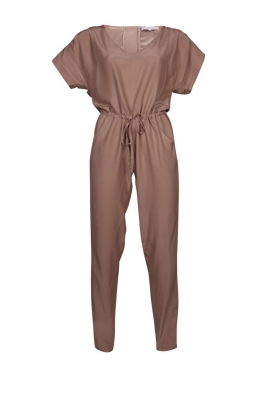 Zijden jumpsuit | nude
