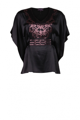 silk top Vintage | black