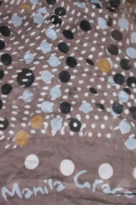 Manila Grace |  Scarf Dots | brown