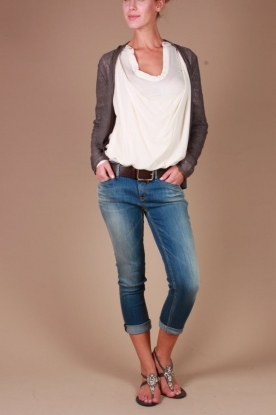 Manila Grace |  Cardigan Delicate | taupe