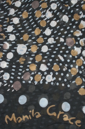 Manila Grace |  Scarf Dots | black