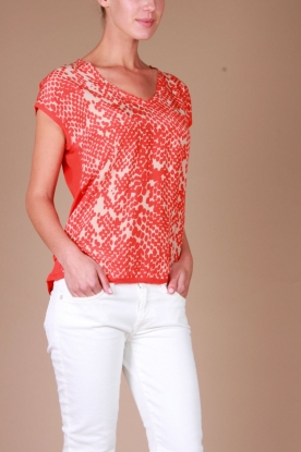  Silk top Untamed | spicy orange