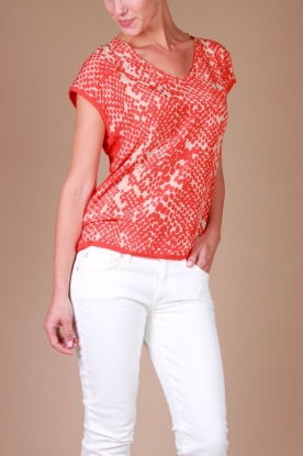  Silk top Untamed | spicy orange
