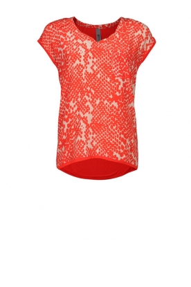 Zijden top Untamed | spicy orange