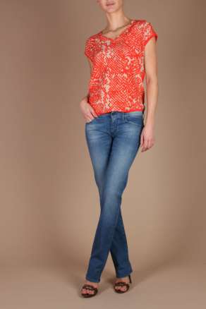 Dante 6 | Zijden top Untamed | spicy orange