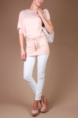 ELISABETTA FRANCHI |  Tunic dress Do with belt | soft salmon