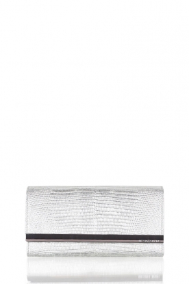 Leather wallet Tilda | silver