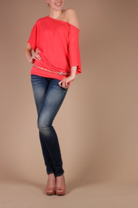 ELISABETTA FRANCHI |  Top Fara | flamingo