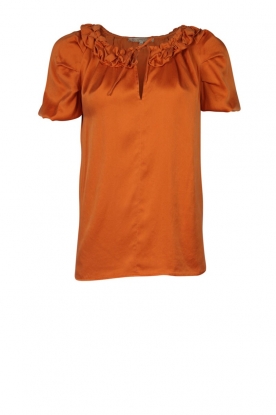 Silk Top Scollo Rouge | Arancio